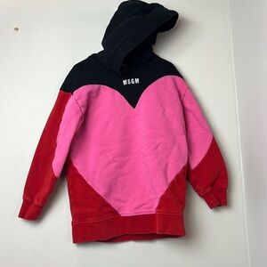 MSGM heart hooded sweater